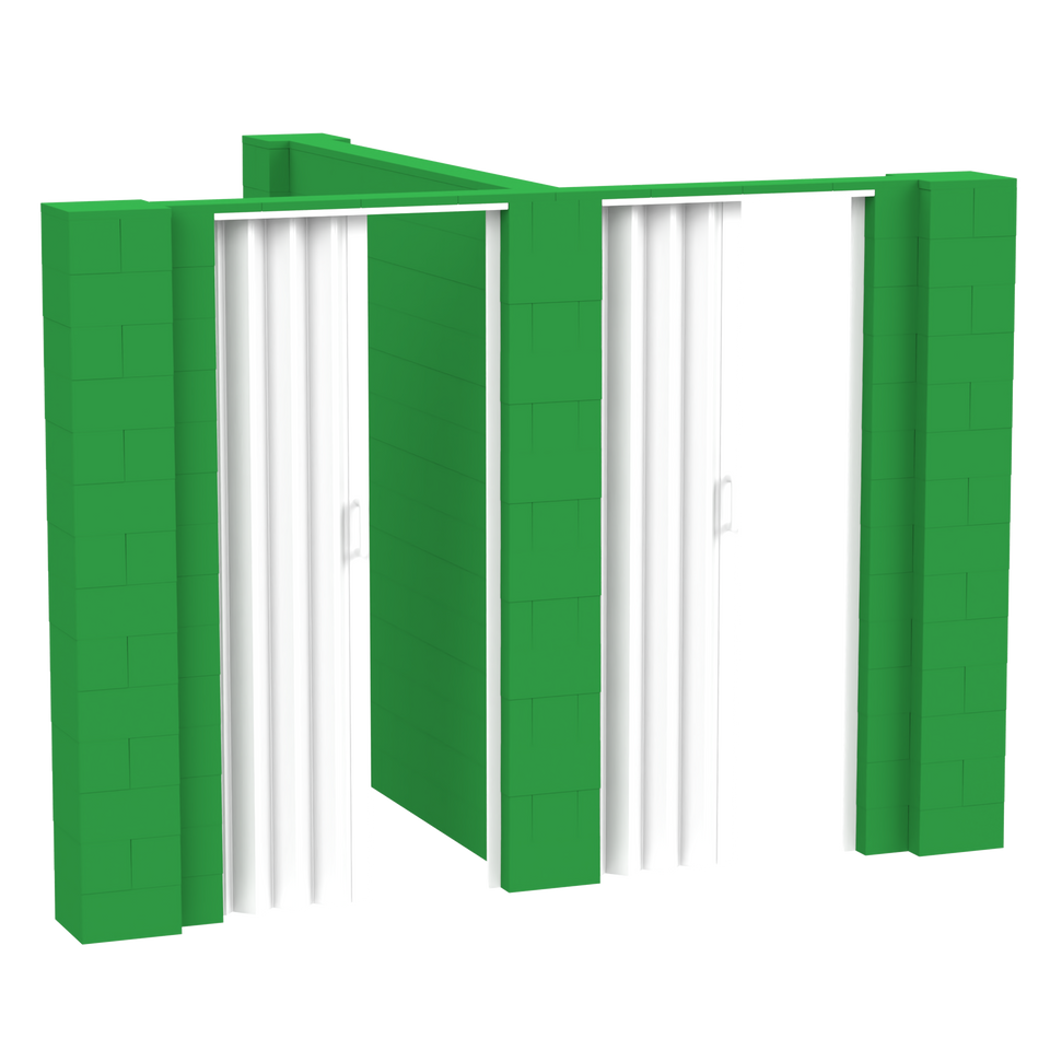 EverBlock® T-Shaped Wall Kit With Doors