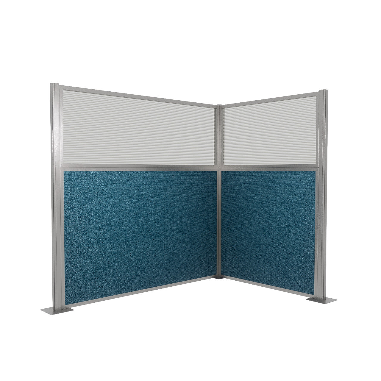 Portable Acoustic Cubicle Partition Kit, L-Shape | Hush Panel