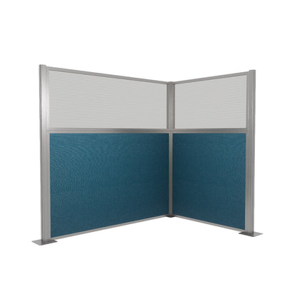 Portable Acoustic Cubicle Partition Kit, L-Shape | Hush Panel