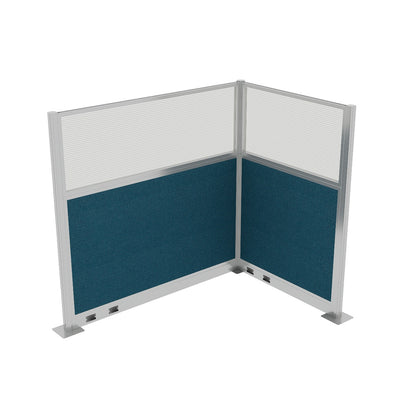 Portable Acoustic Cubicle Partition Kit, L-Shape | Hush Panel