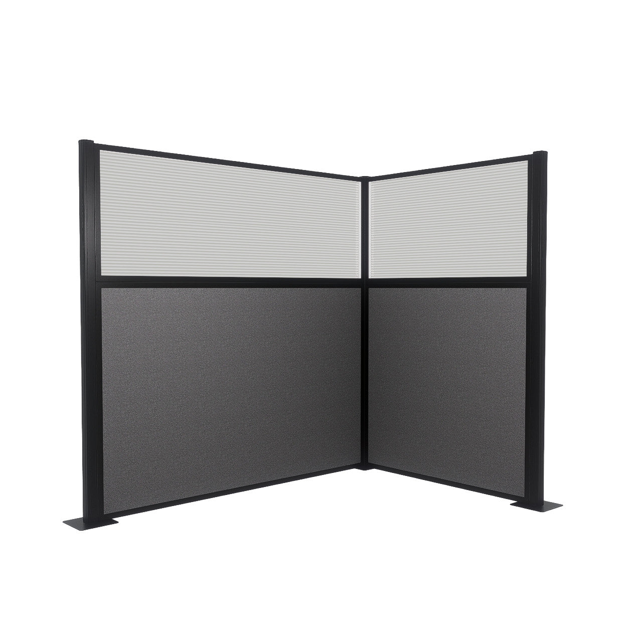 Portable Acoustic Cubicle Partition Kit, L-Shape | Hush Panel