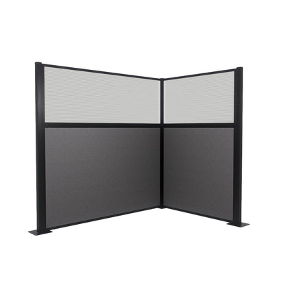 Portable Acoustic Cubicle Partition Kit, L-Shape | Hush Panel