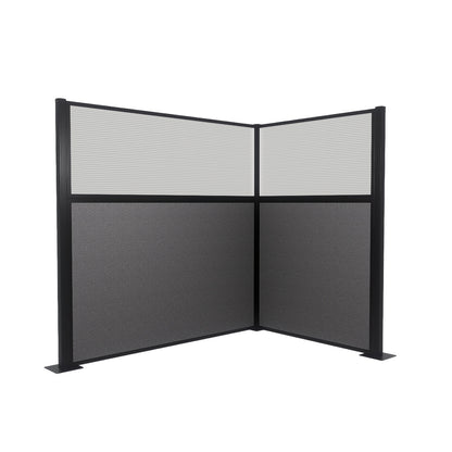 Portable Acoustic Cubicle Partition Kit, L-Shape | Hush Panel