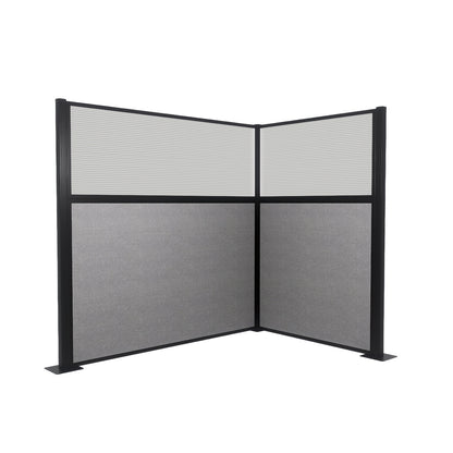Portable Acoustic Cubicle Partition Kit, L-Shape | Hush Panel
