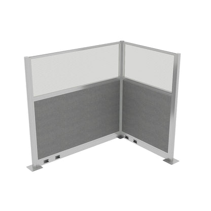 Portable Acoustic Cubicle Partition Kit, L-Shape | Hush Panel