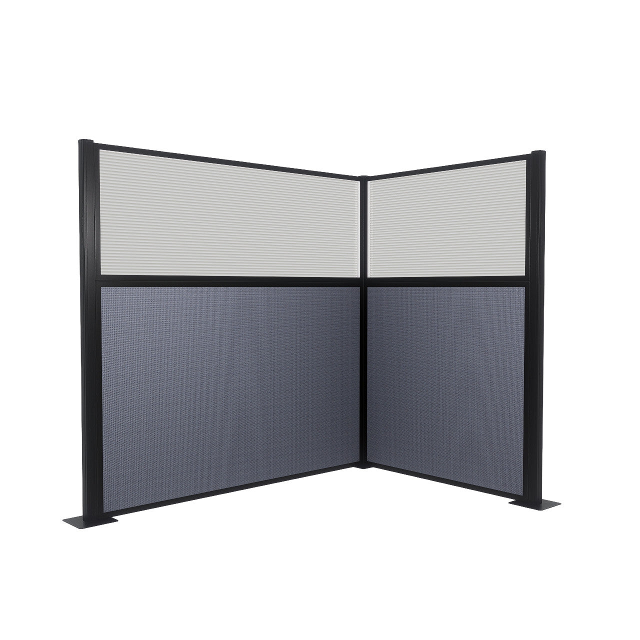 Portable Acoustic Cubicle Partition Kit, L-Shape | Hush Panel