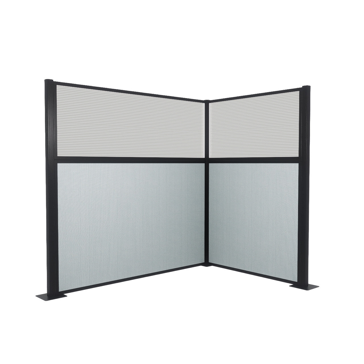 Portable Acoustic Cubicle Partition Kit, L-Shape | Hush Panel