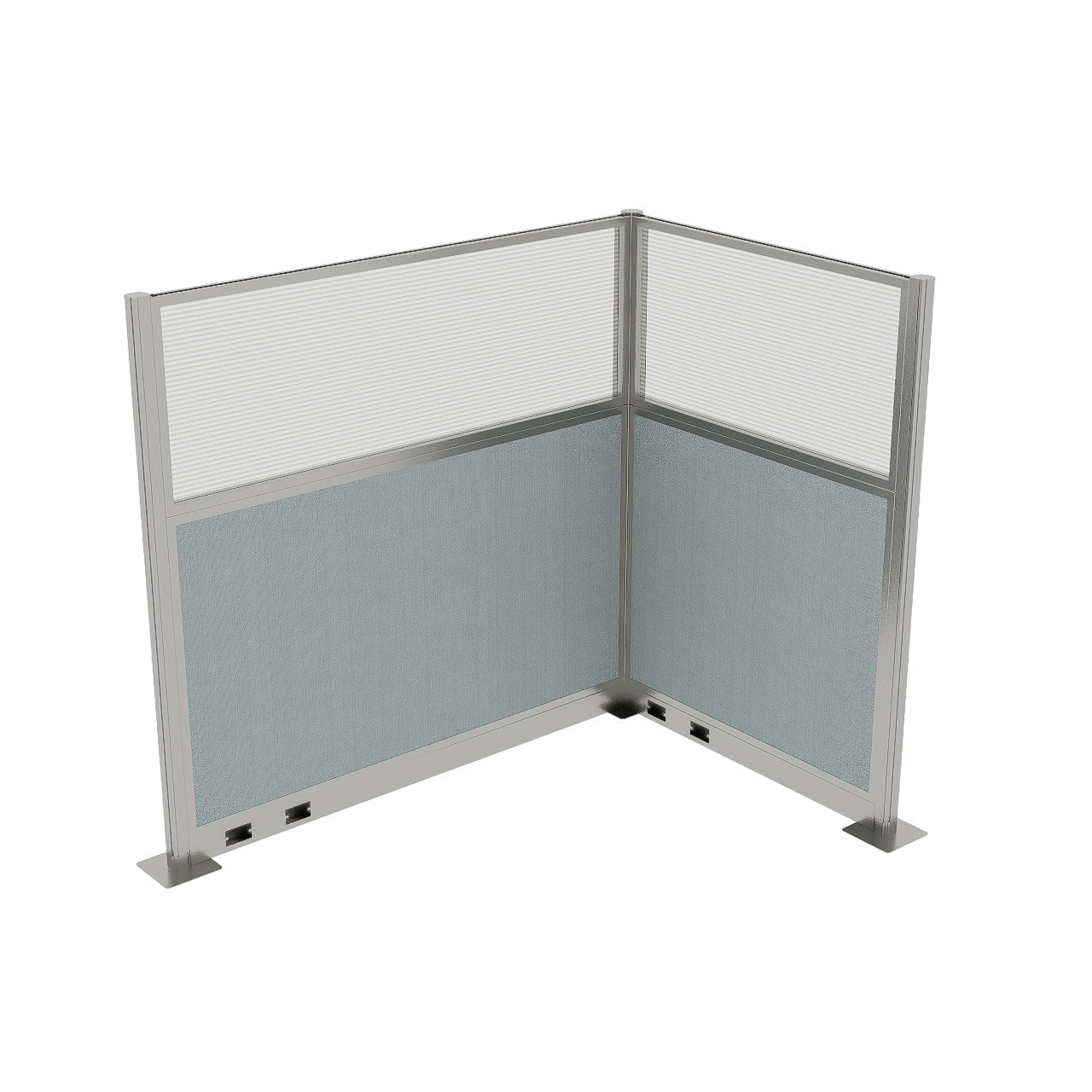 Portable Acoustic Cubicle Partition Kit, L-Shape | Hush Panel