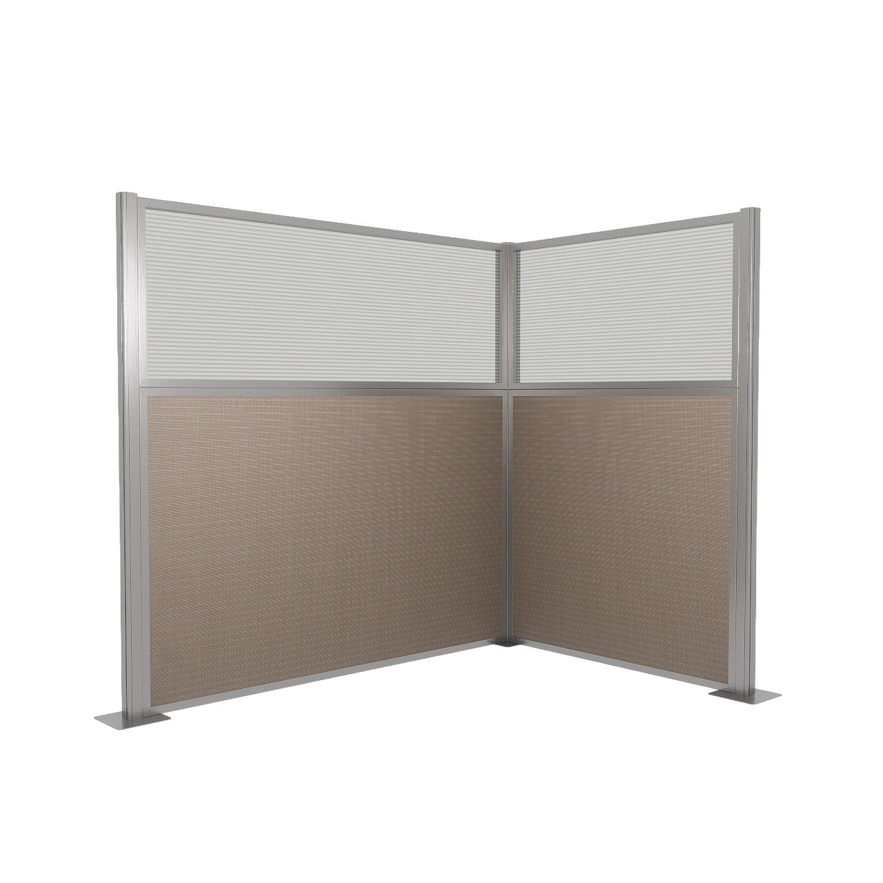 Portable Acoustic Cubicle Partition Kit, L-Shape | Hush Panel