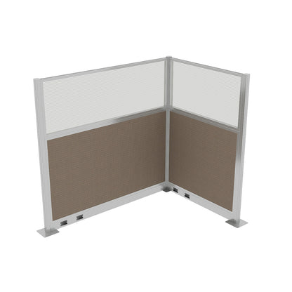 Portable Acoustic Cubicle Partition Kit, L-Shape | Hush Panel