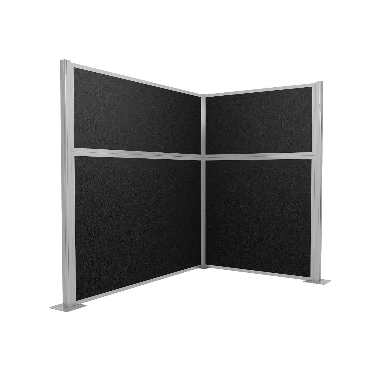 Portable Acoustic Cubicle Partition Kit, L-Shape | Hush Panel