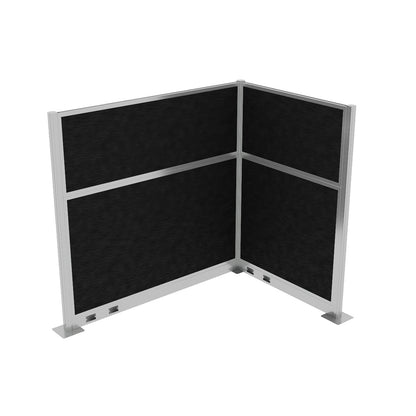 Portable Acoustic Cubicle Partition Kit, L-Shape | Hush Panel