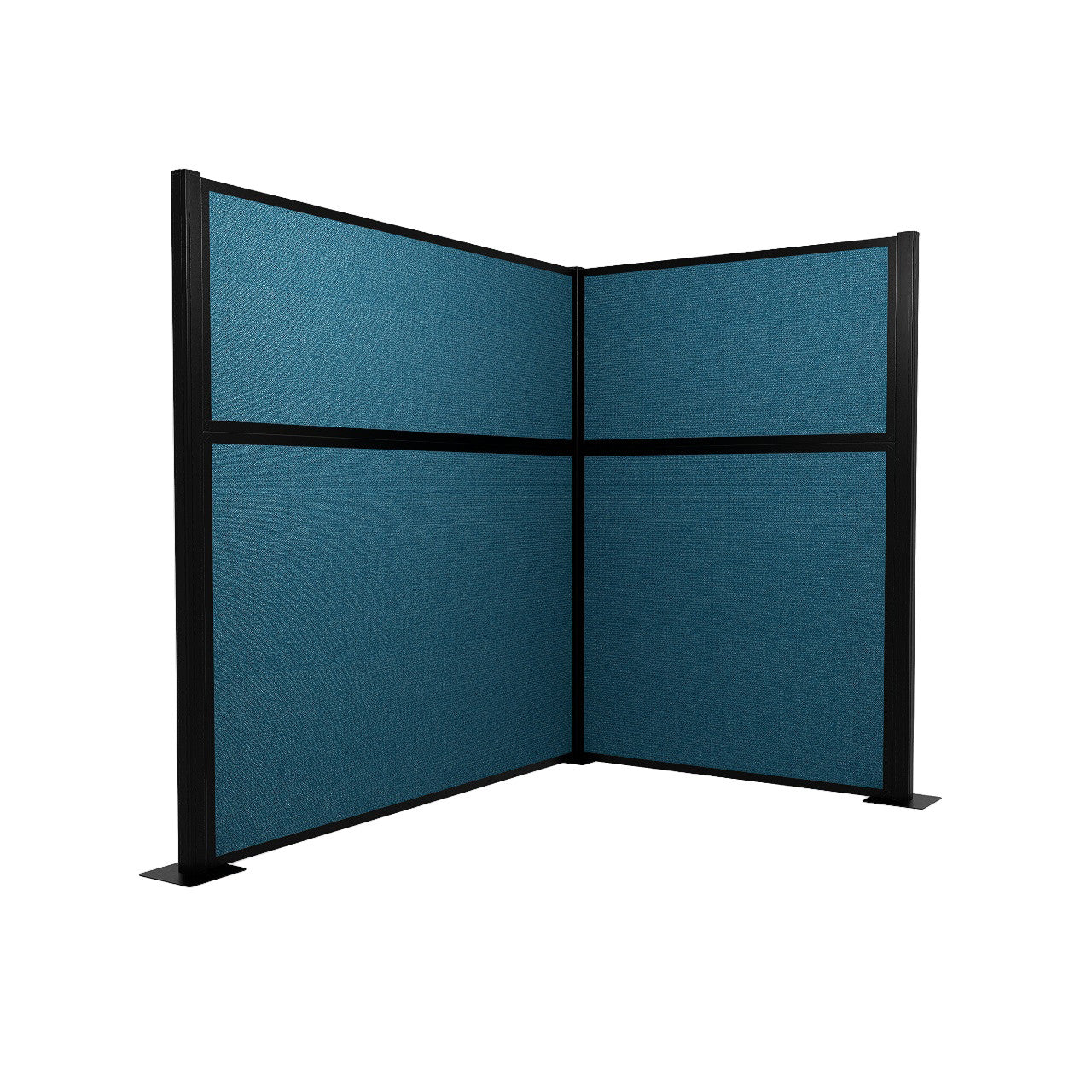 Portable Acoustic Cubicle Partition Kit, L-Shape | Hush Panel