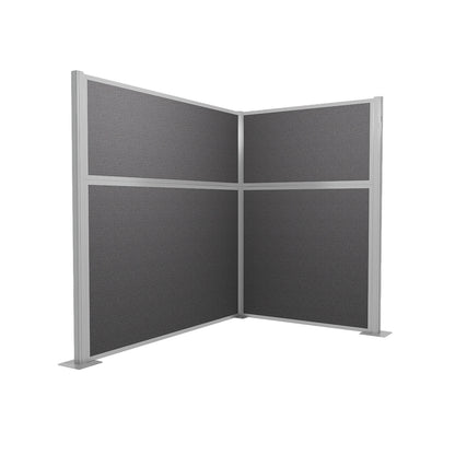 Portable Acoustic Cubicle Partition Kit, L-Shape | Hush Panel