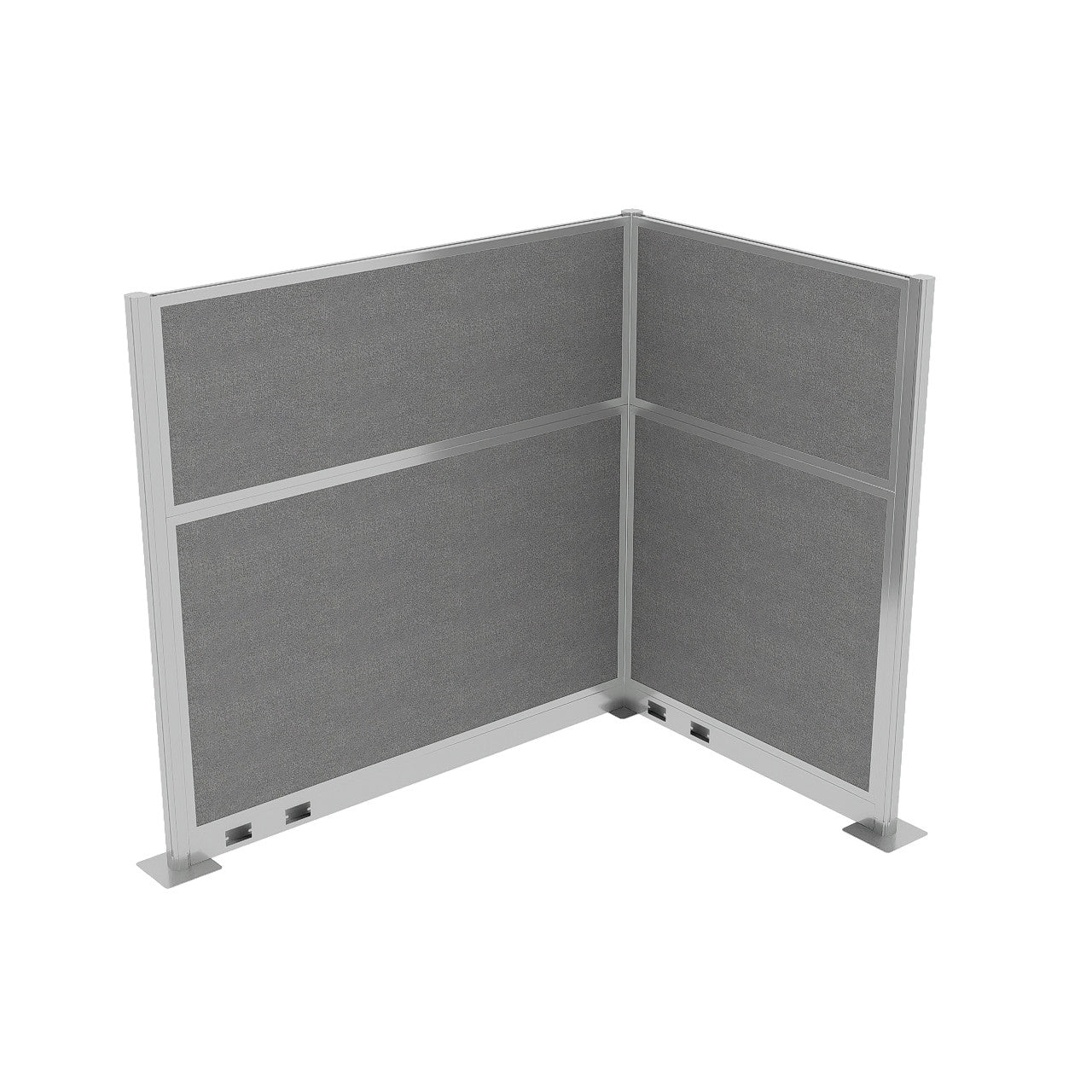 Portable Acoustic Cubicle Partition Kit, L-Shape | Hush Panel
