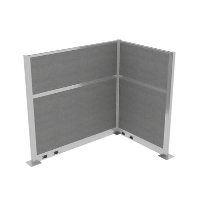 Portable Acoustic Cubicle Partition Kit, L-Shape | Hush Panel