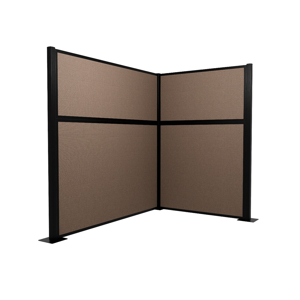 Portable Acoustic Cubicle Partition Kit, L-Shape | Hush Panel