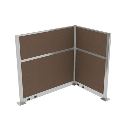 Portable Acoustic Cubicle Partition Kit, L-Shape | Hush Panel