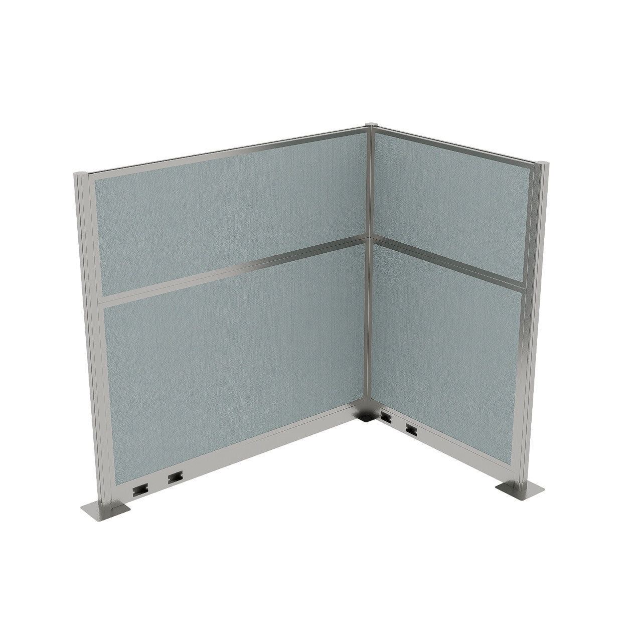 Portable Acoustic Cubicle Partition Kit, L-Shape | Hush Panel