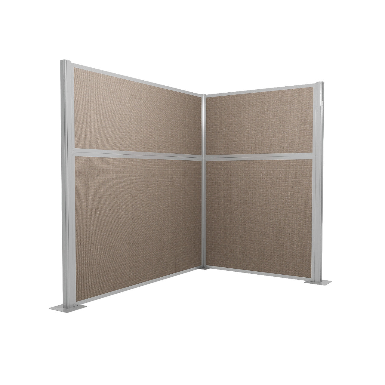 Portable Acoustic Cubicle Partition Kit, L-Shape | Hush Panel