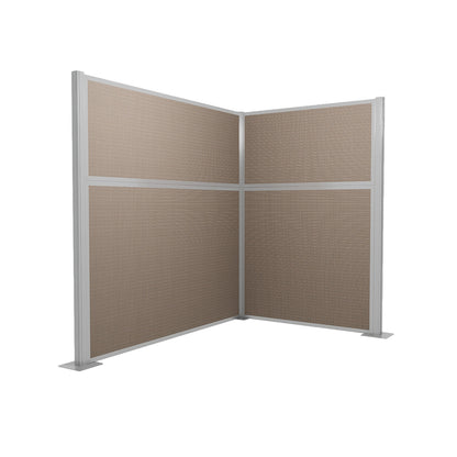 Portable Acoustic Cubicle Partition Kit, L-Shape | Hush Panel