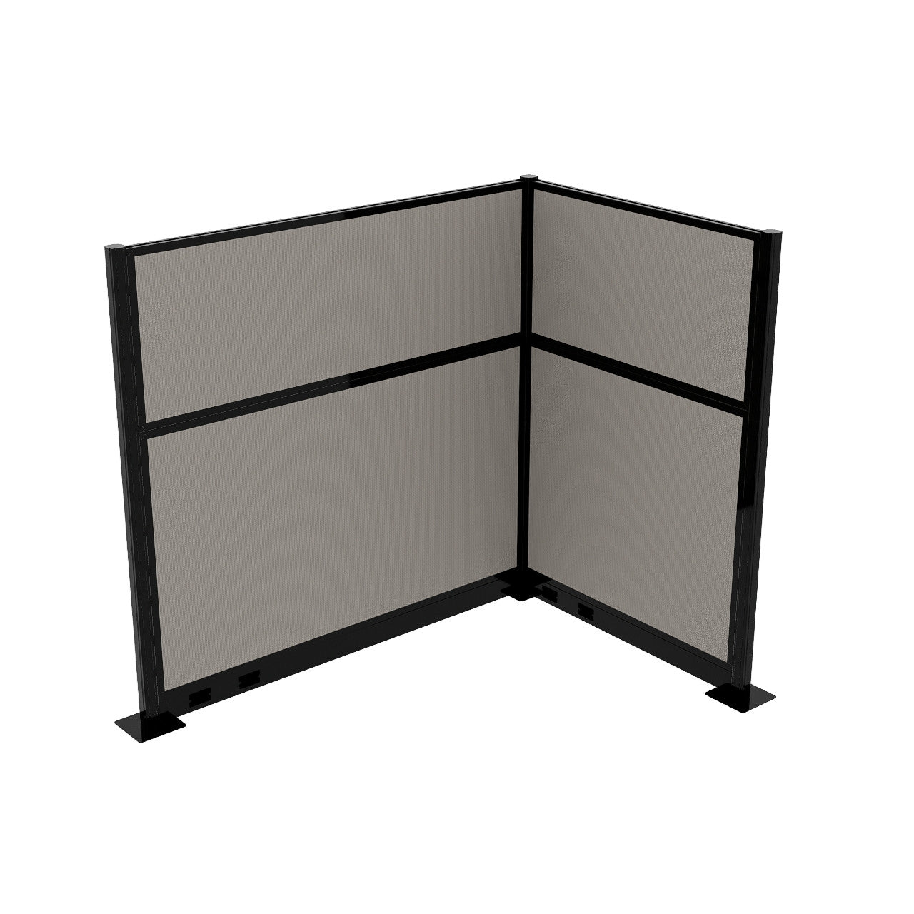 Portable Acoustic Cubicle Partition Kit, L-Shape | Hush Panel