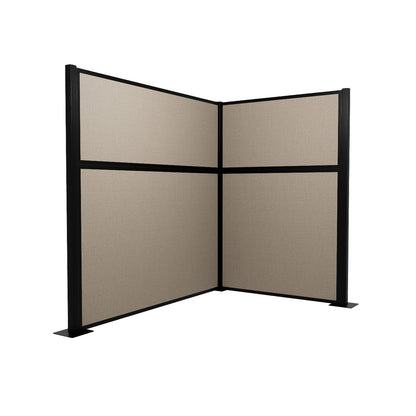 Portable Acoustic Cubicle Partition Kit, L-Shape | Hush Panel