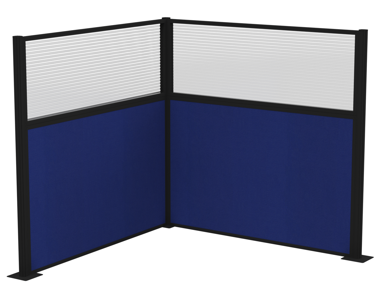 Portable Acoustic Cubicle Partition Kit, L-Shape | Hush Panel