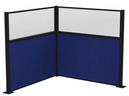 Portable Acoustic Cubicle Partition Kit, L-Shape | Hush Panel