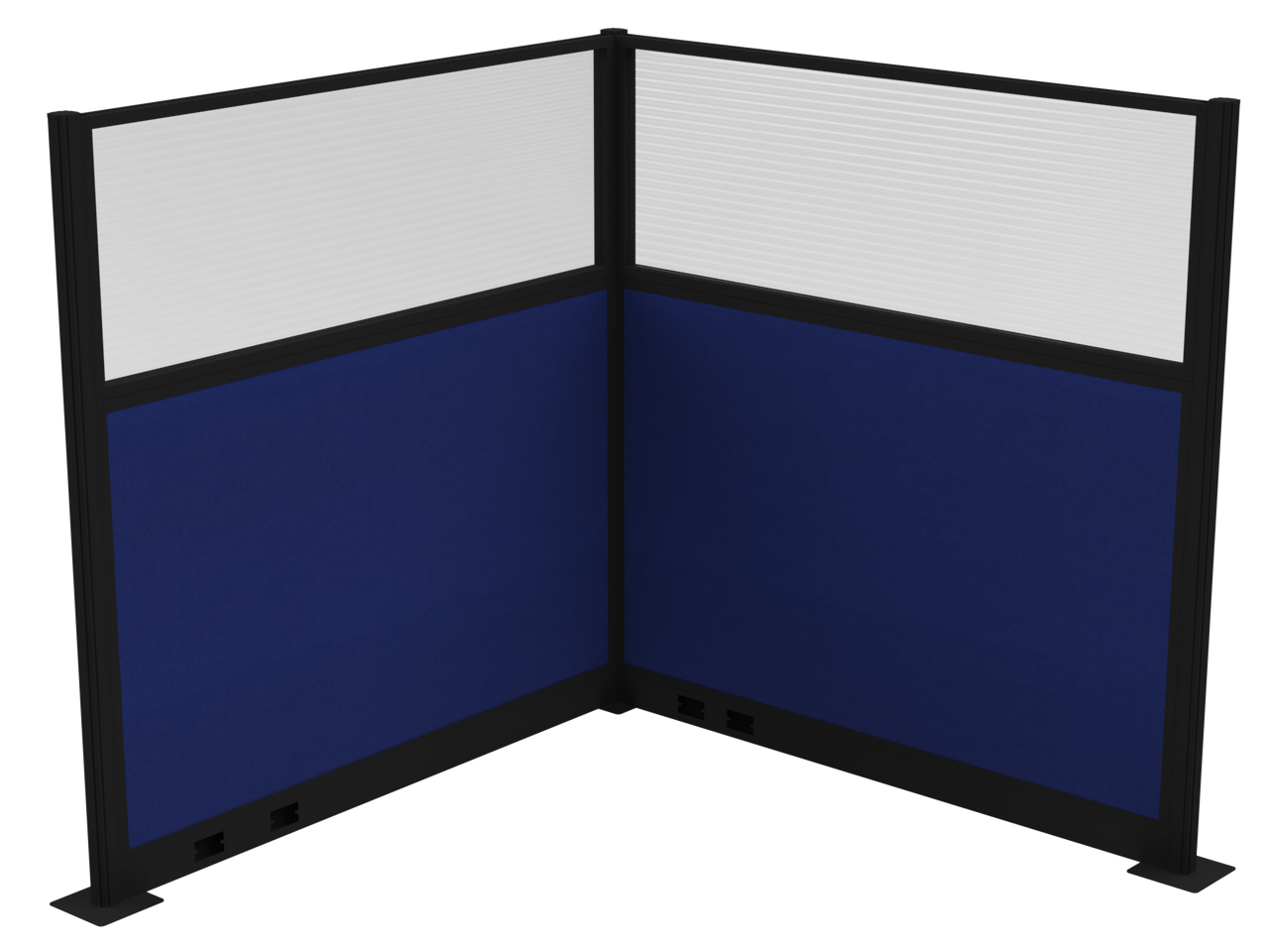 Portable Acoustic Cubicle Partition Kit, L-Shape | Hush Panel