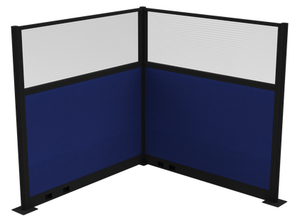 Portable Acoustic Cubicle Partition Kit, L-Shape | Hush Panel