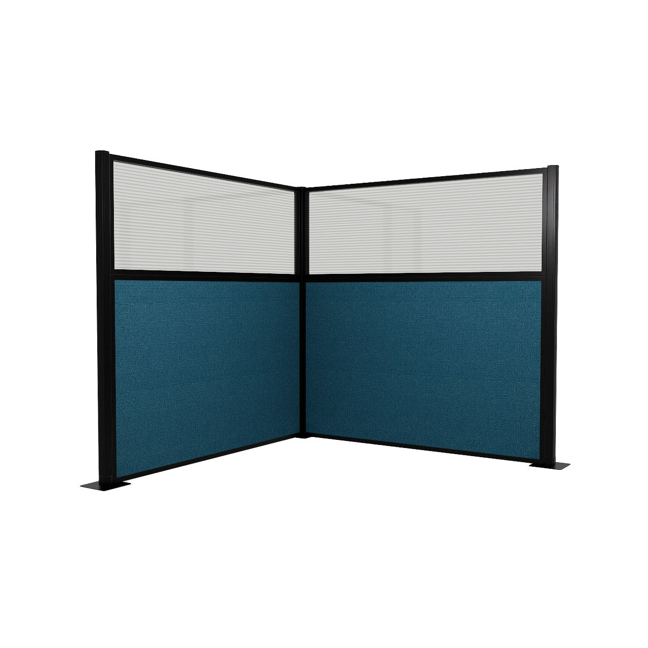 Portable Acoustic Cubicle Partition Kit, L-Shape | Hush Panel