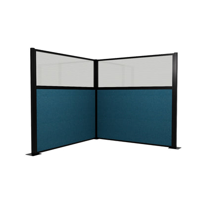 Portable Acoustic Cubicle Partition Kit, L-Shape | Hush Panel