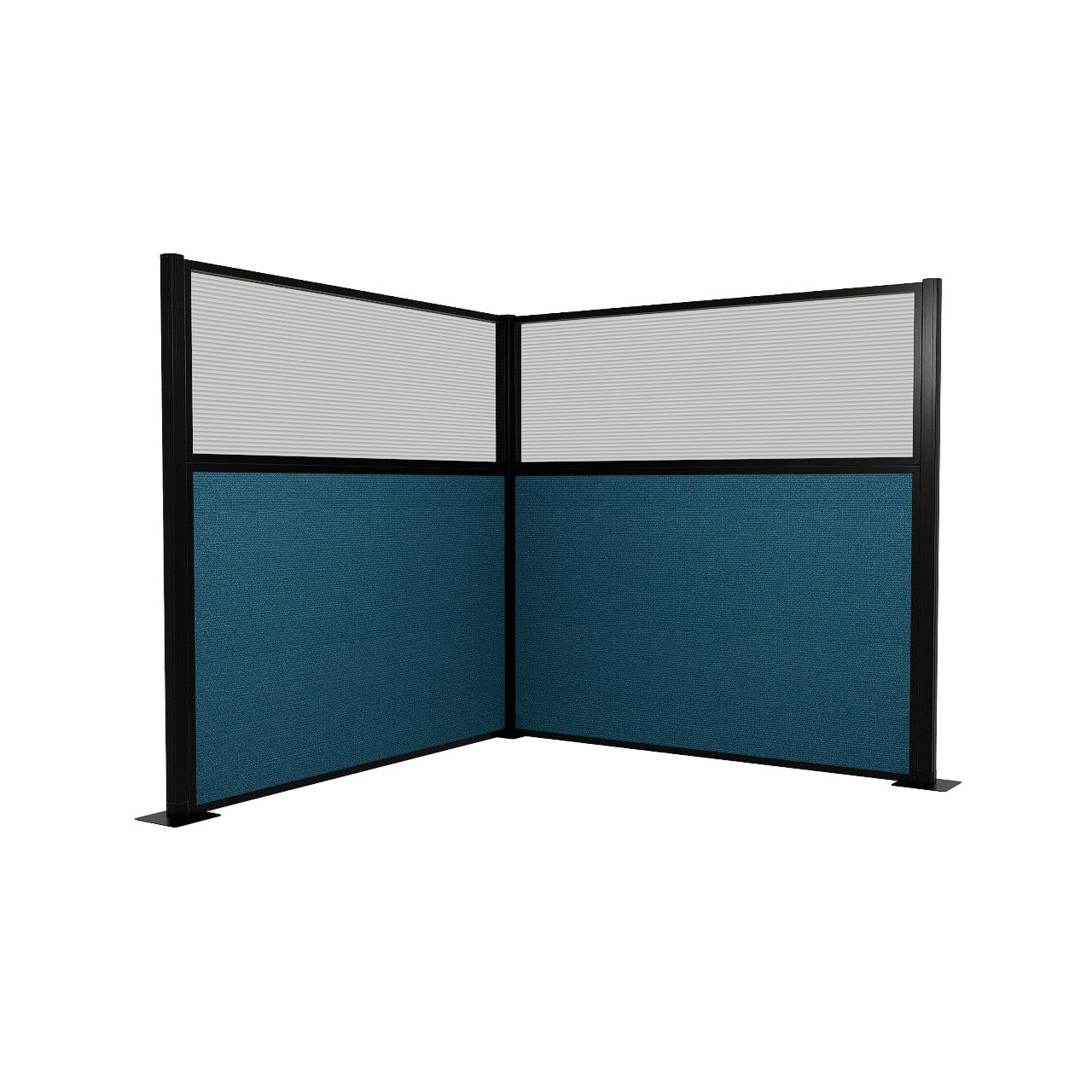 Portable Acoustic Cubicle Partition Kit, L-Shape | Hush Panel