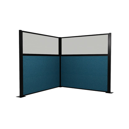 Portable Acoustic Cubicle Partition Kit, L-Shape | Hush Panel