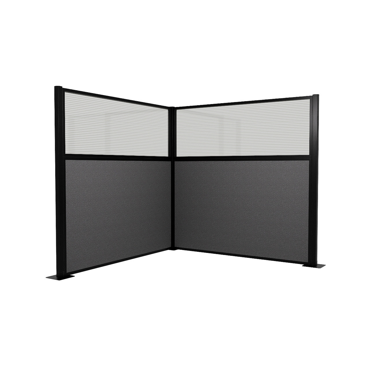 Portable Acoustic Cubicle Partition Kit, L-Shape | Hush Panel