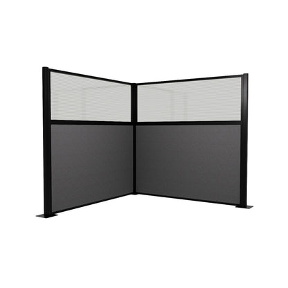 Portable Acoustic Cubicle Partition Kit, L-Shape | Hush Panel