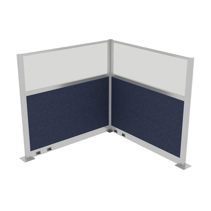 Portable Acoustic Cubicle Partition Kit, L-Shape | Hush Panel