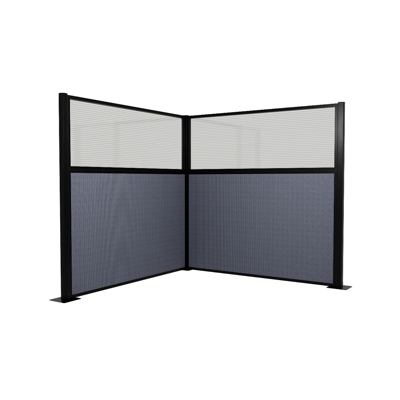 Portable Acoustic Cubicle Partition Kit, L-Shape | Hush Panel