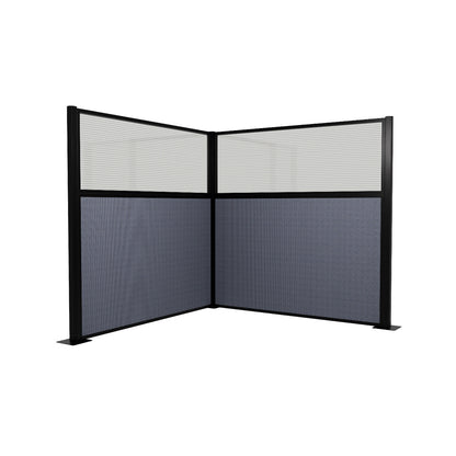 Portable Acoustic Cubicle Partition Kit, L-Shape | Hush Panel