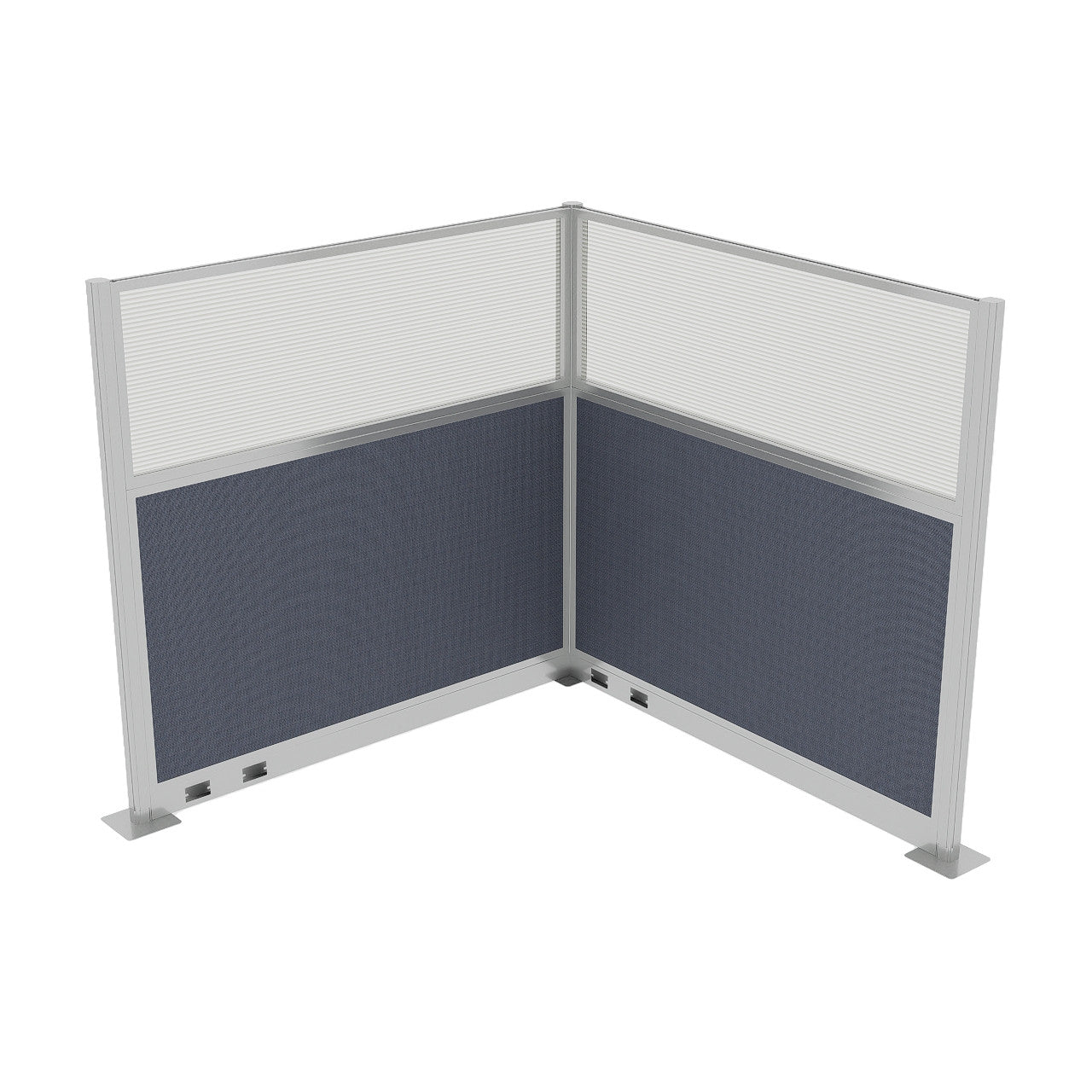 Portable Acoustic Cubicle Partition Kit, L-Shape | Hush Panel