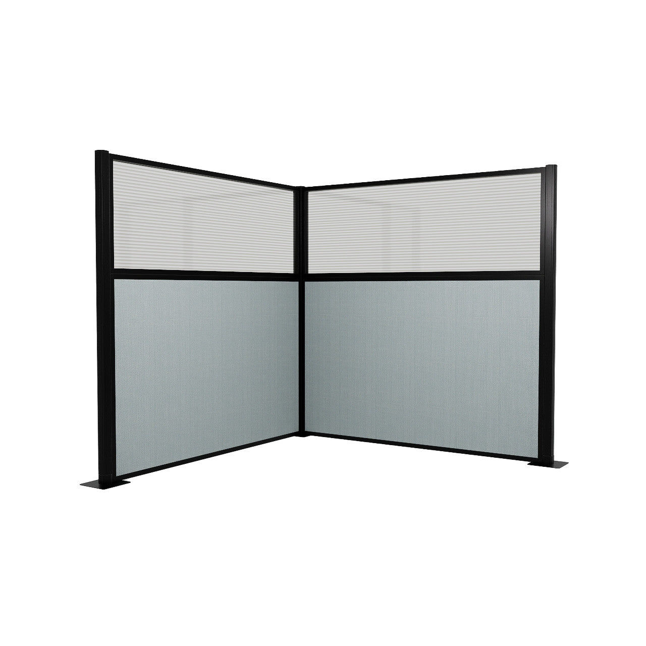 Portable Acoustic Cubicle Partition Kit, L-Shape | Hush Panel