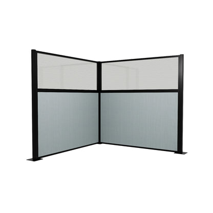 Portable Acoustic Cubicle Partition Kit, L-Shape | Hush Panel