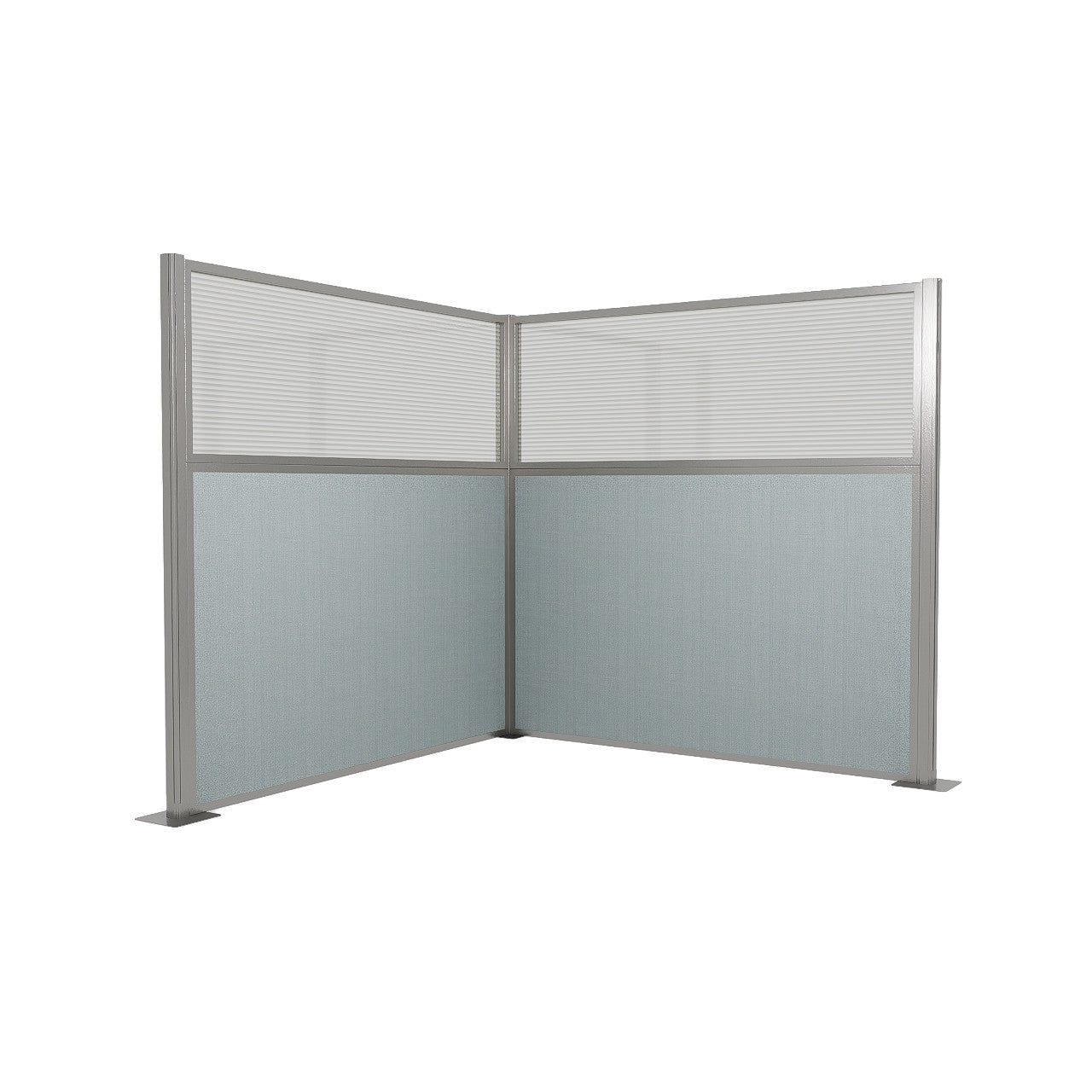 Portable Acoustic Cubicle Partition Kit, L-Shape | Hush Panel