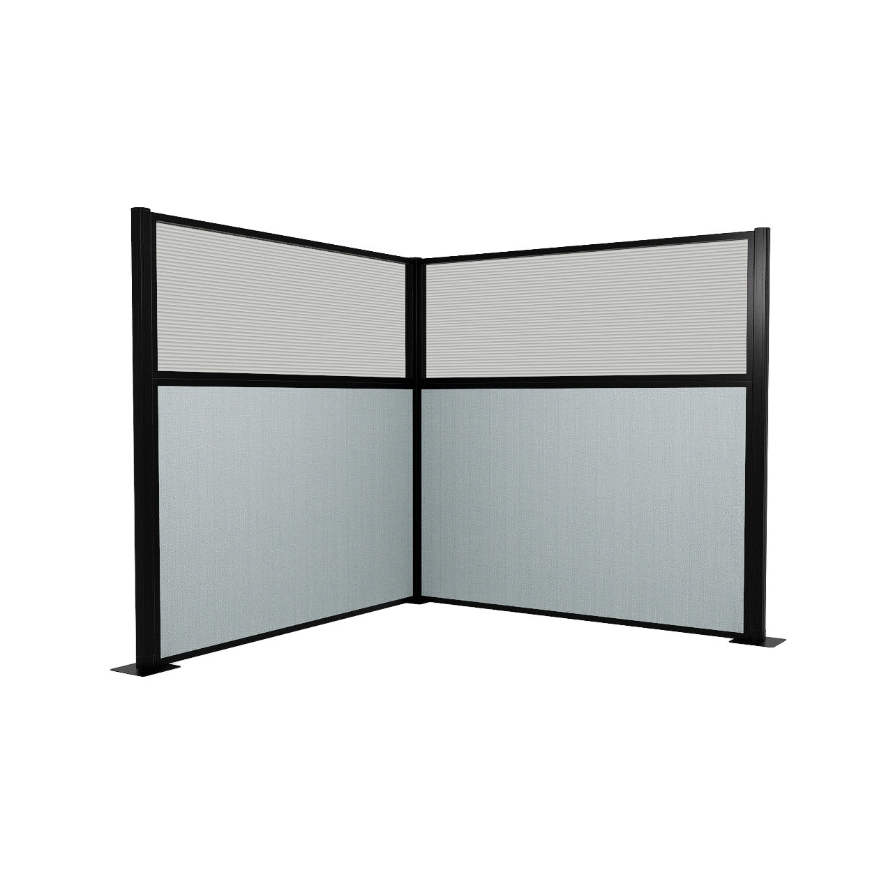 Portable Acoustic Cubicle Partition Kit, L-Shape | Hush Panel