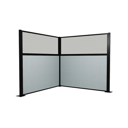 Portable Acoustic Cubicle Partition Kit, L-Shape | Hush Panel