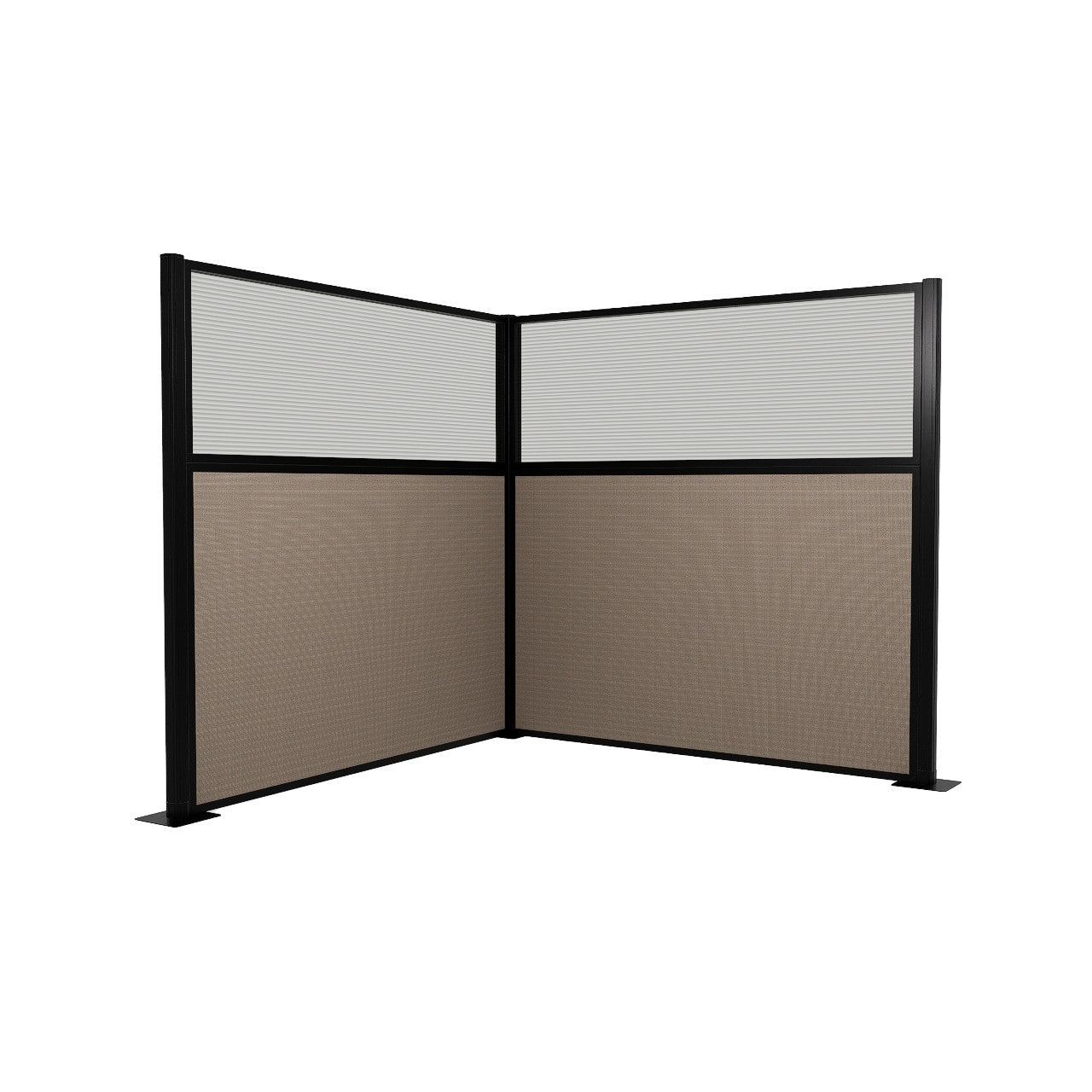 Portable Acoustic Cubicle Partition Kit, L-Shape | Hush Panel