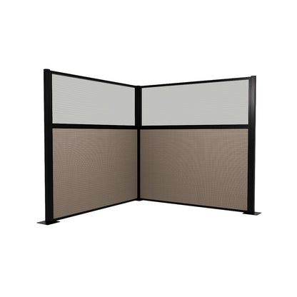 Portable Acoustic Cubicle Partition Kit, L-Shape | Hush Panel