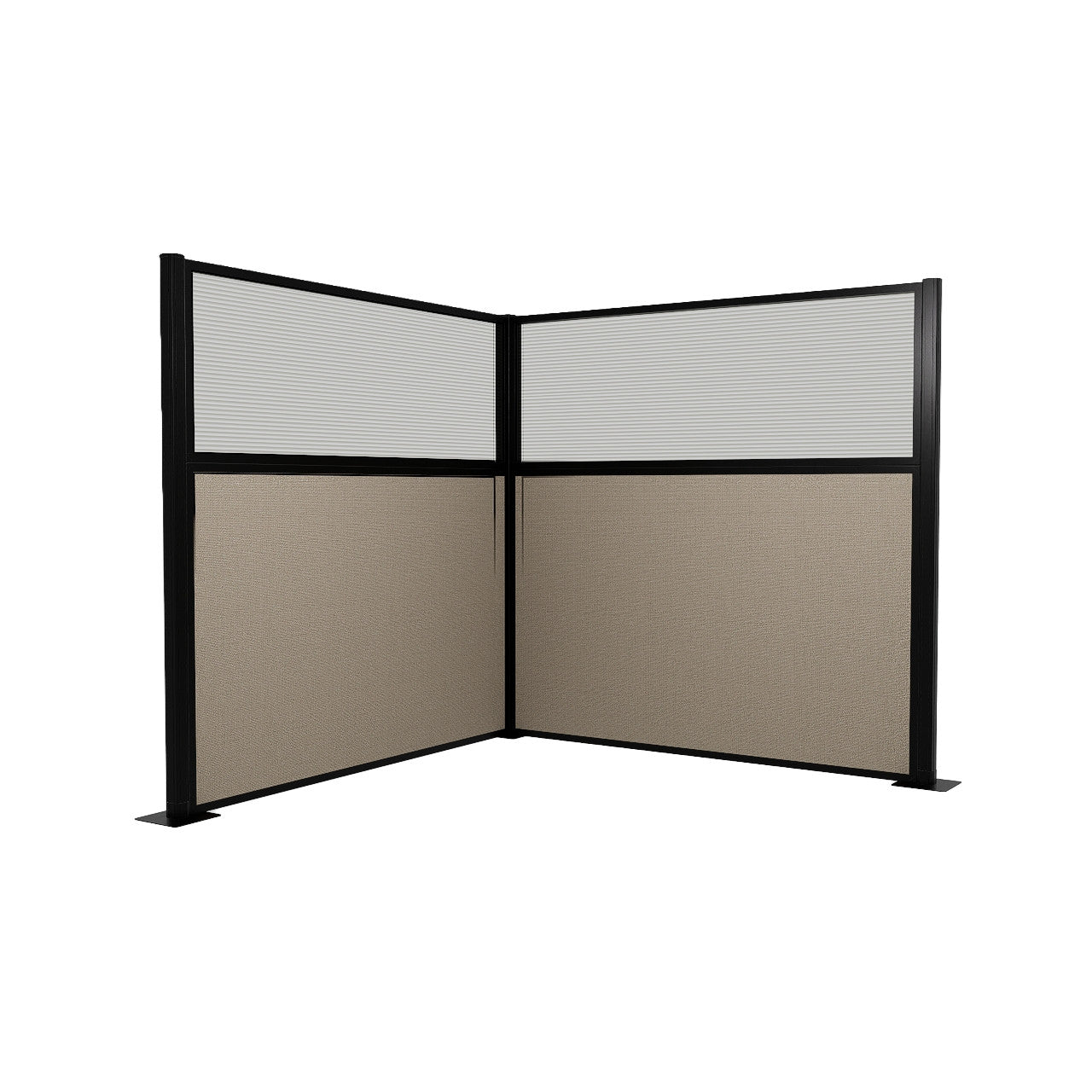 Portable Acoustic Cubicle Partition Kit, L-Shape | Hush Panel