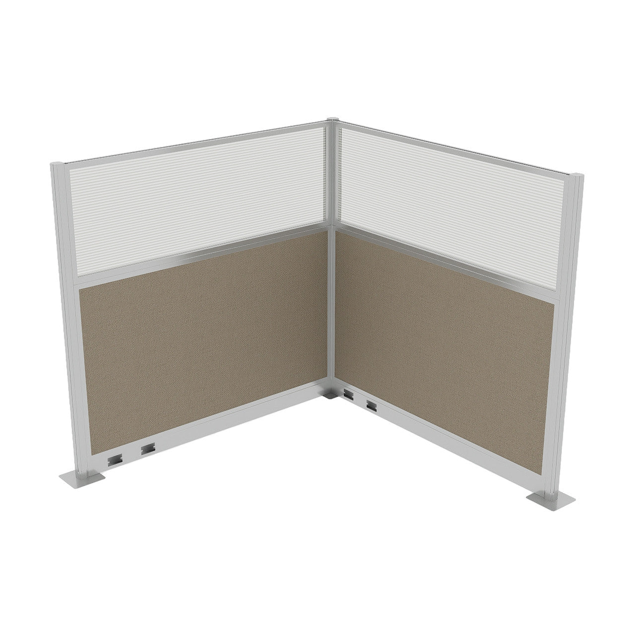 Portable Acoustic Cubicle Partition Kit, L-Shape | Hush Panel